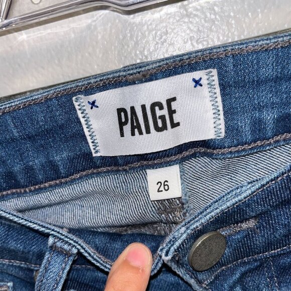 Paige Womens Distressed Mid-Rise Skinny Jeans Size 26 With Floral Print - Picture 5 of 9